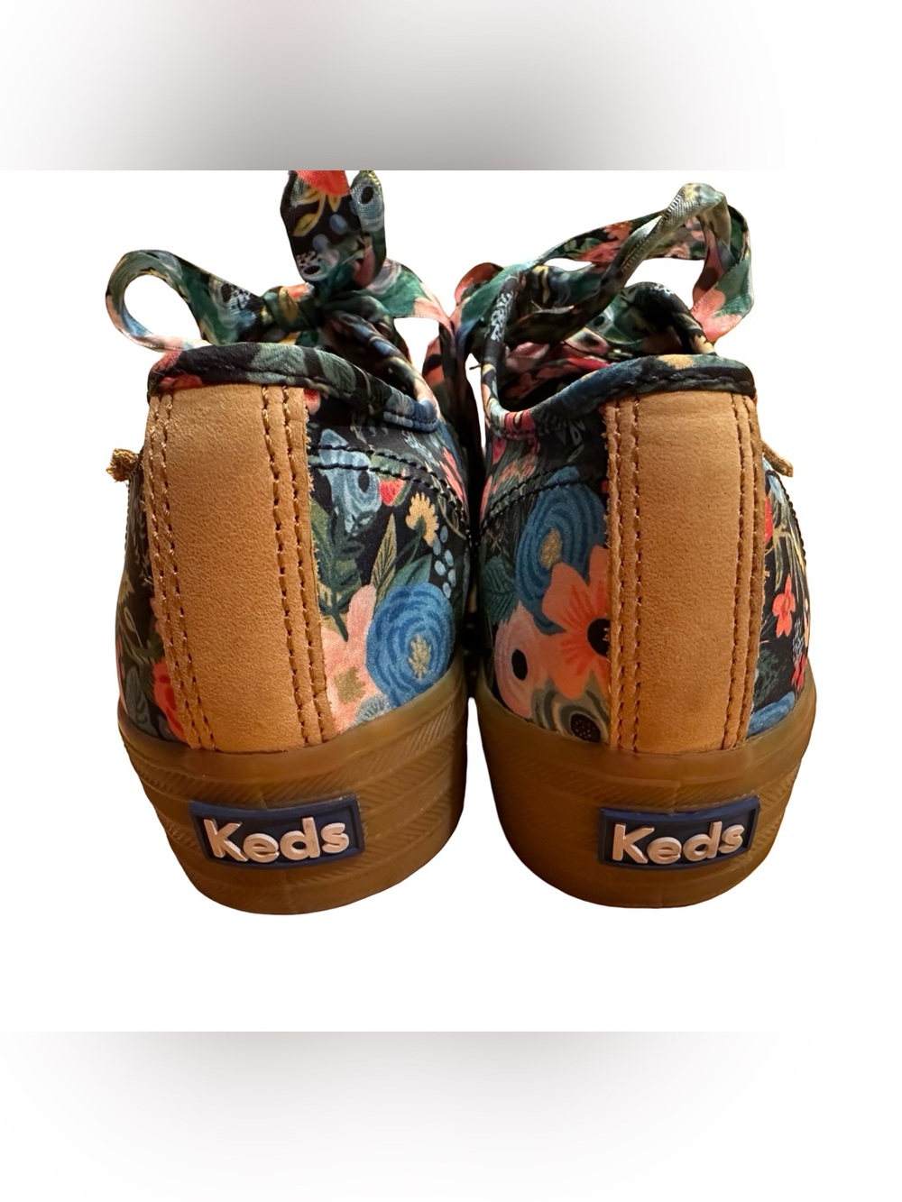 Anthropologie Keds x Rifle Paper Co. Garden Party Platform Sneakers, Size 6.5 - Picture 7 of 12